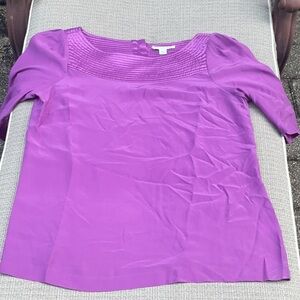 Banana Republic 100% Silk Purple Women's Top